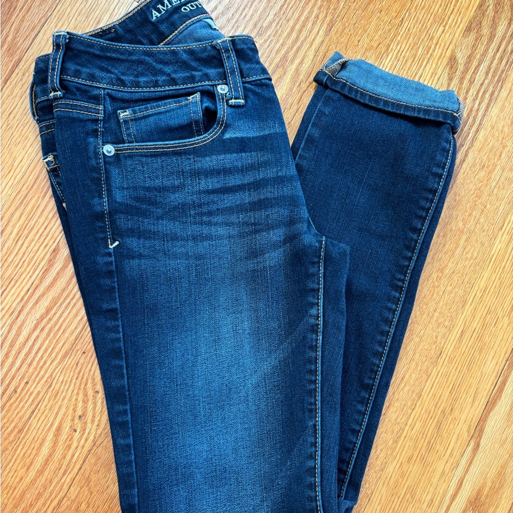 AMO Dark Blue Skinny Jeans for Women